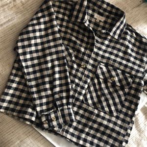 Brixton Bowery Flannel. Size Small. Black/Tan checkered pattern.